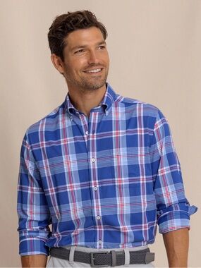 Southern Tide Men's Intercoastal UV Protection Sport Shirt Button Down Large NWT